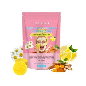 Jaysuing Kojic Acid Turmeric Balancing Water & Oil Cleansing Pad Gently Cleanses The Skin, Exfoliates The Skin, Gently Purifies And Soothes The Skin